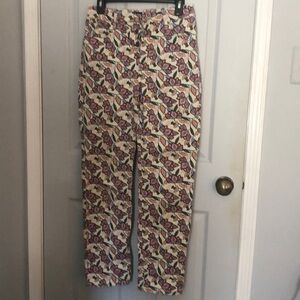 Boden Floral printed straight denim size 6 long